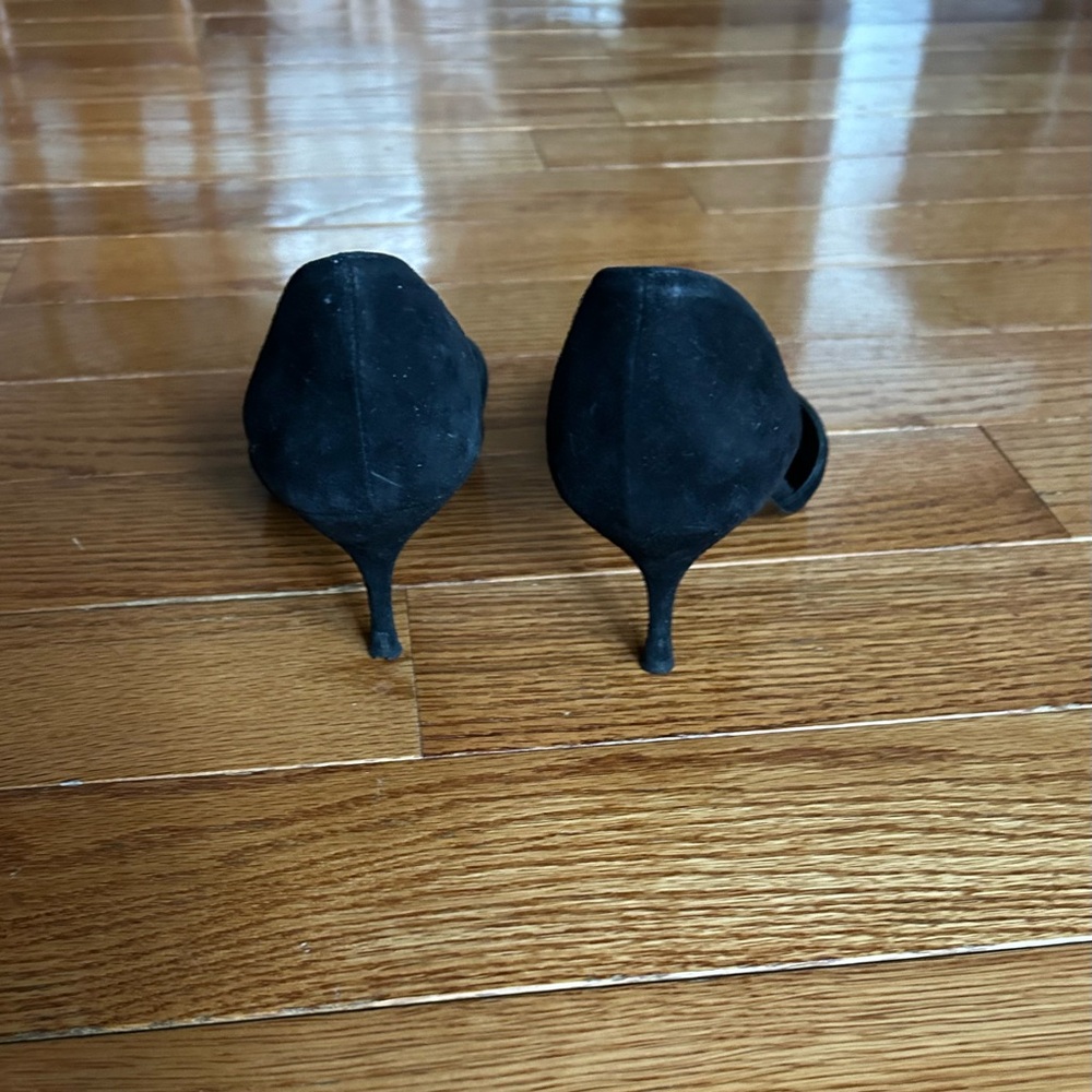 Prada Black Suede D'Orsay Kitten Heels Great Condition 6.5 - Picture 4 of 13